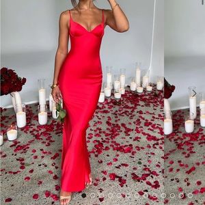 Red silk formal dress from Babyboo new with tags